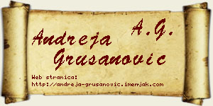 Andreja Grušanović vizit kartica